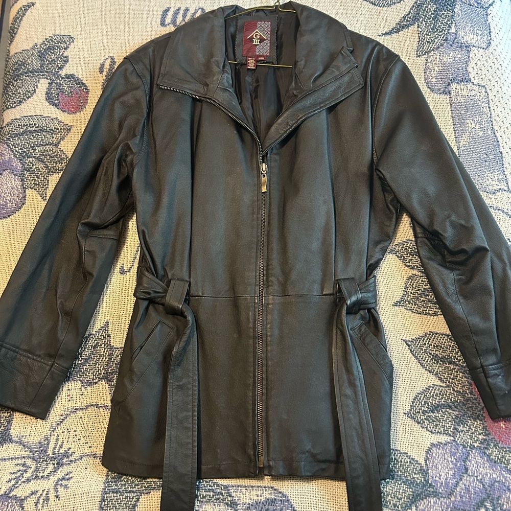 Vintage Black Leather Women's Jacket